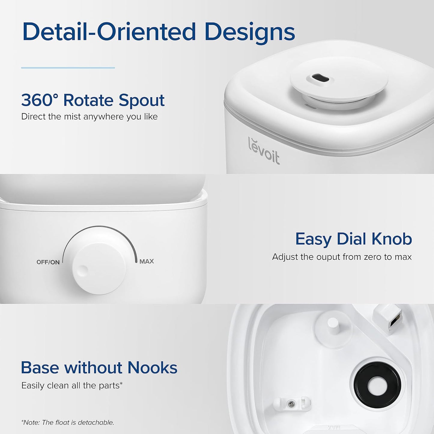 Top Fill Humidifiers for Bedroom, 2.5L Tank for Large Room, Easy to Fill & Clean, 26Db Quiet Cool Mist Air Humidifier for Home Baby Nursery & Plants, Auto Shut-Off and Bpa-Free for Safety, 25H