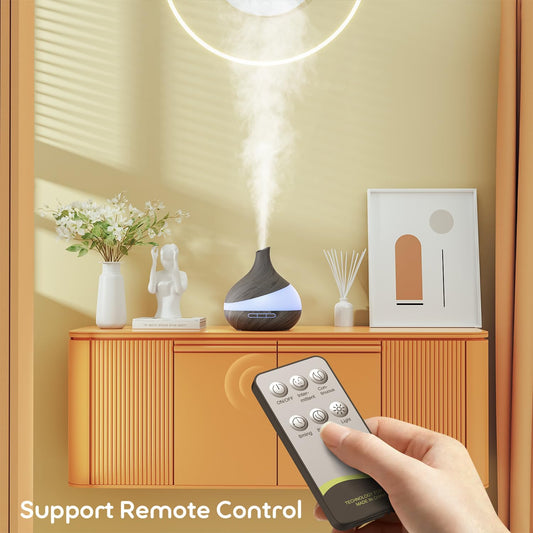 HJTHJT 500ML Essential Oil Diffuser: Aroma Diffuser with Remote Control for Hotel Spa Yoga Room - Humidifier with 14 Colors LED Night Light for Bedroom Home Relaxation