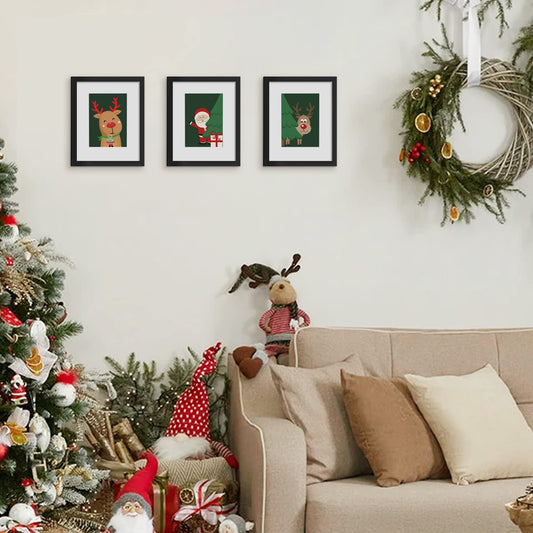 upsimples 8x10 Picture Frame Set of 5, Display Pictures 5x7 with Mat or 8 x 10 Without, Wall Gallery Photo Frames, Black