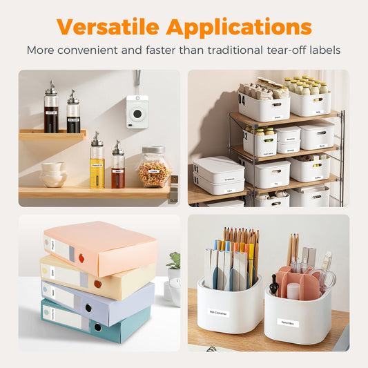 Joysea Bluetooth Label Maker Machine with Tape, OP1 Thermal Sticker Printer for Home Kitchen, Portable Mini Label Makers for Office Organization, Gray