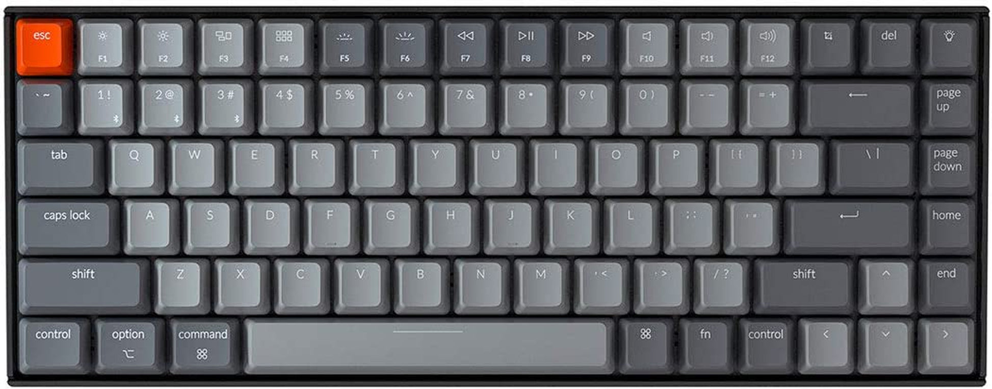  Bluetooth Wireless Mechanical Keyboard with Gateron G Pro Red Switch/Anti Ghosting/N-Key Rollover, Compact 84 Keys USB Wired Gaming Keyboard for Mac Windows-Version 2