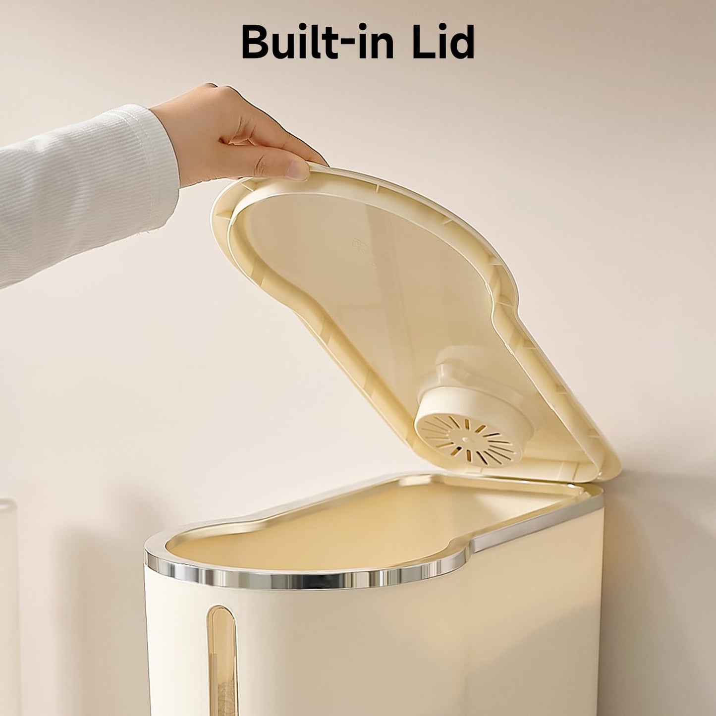 UFORU Rice Dispenser, Rice Storage Container with Measuring Cup for Kitchen Pantry Household, Cereal Dry Food Storage Containers Airtight, Sealed Moisture Proof, 11 Lbs