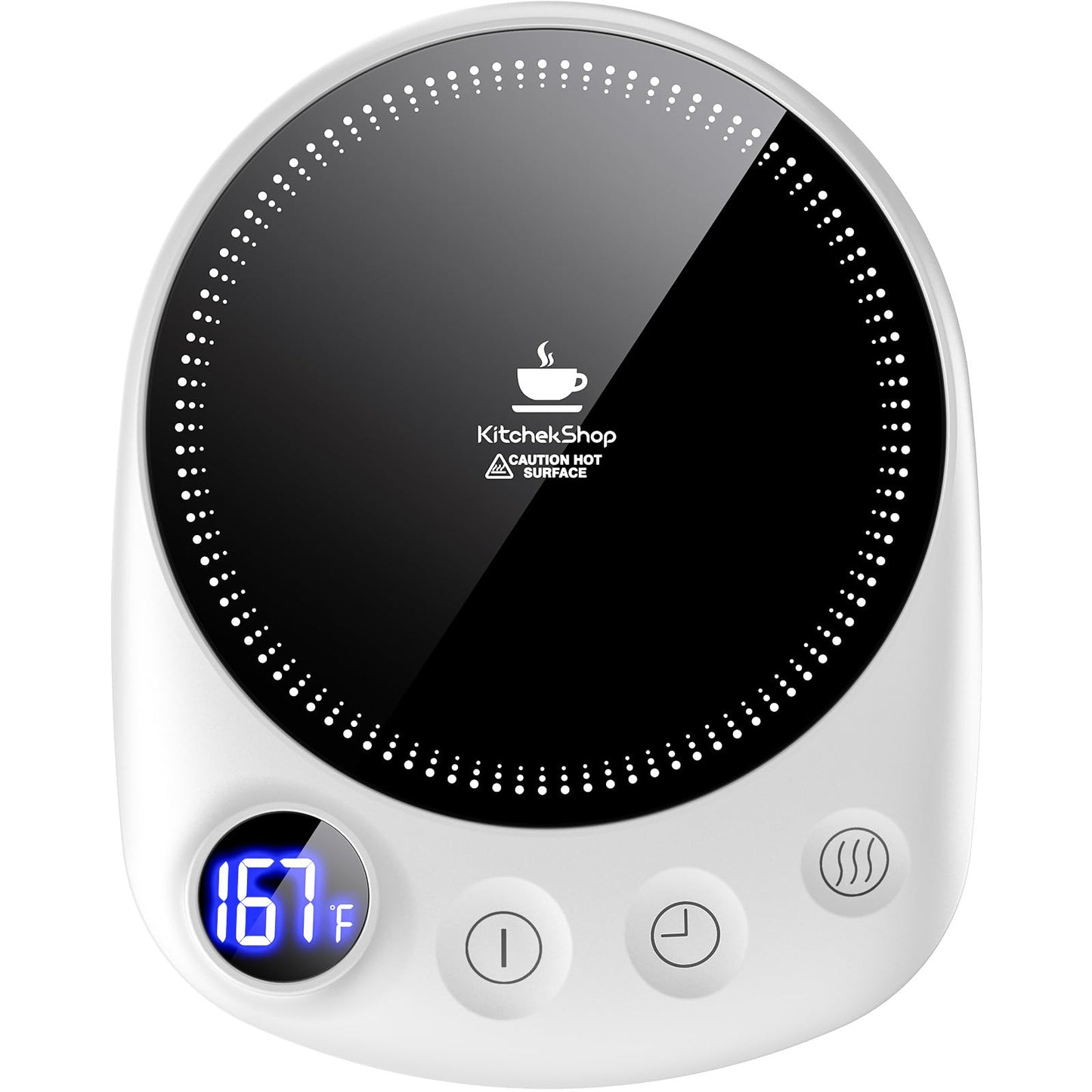 Coffee Mug Warmer - Fastest Heating & Highest Temperature, Coffee Cup Warmer for Desk Auto Shut Off, 4 Temp Settings & 1-12H Timer, Smart Electric Beverage Warmer for Coffee, Tea (Black)