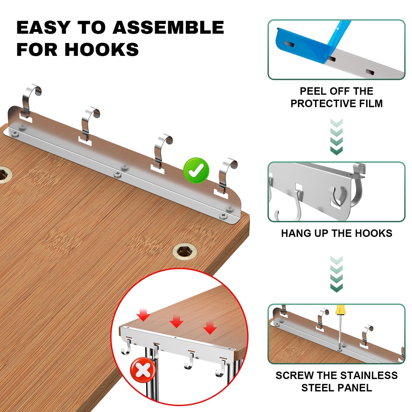 ZHWS Bathroom Counter Organizer Corner Countertop Shelf Adjustable 3 Tier Corner Shelf Kitchen Counter Organizer with 4 Metal Hooks for Bathroom Counter, Makeups, Dresser Table, Over Sink