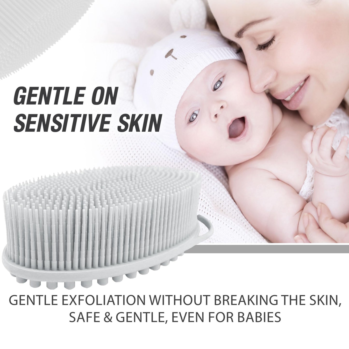 Avilana Silicone Body Scrubber – Dual-Sided Exfoliator for Men & Women, Gentle Loofah Alternative, Easy-to-Clean Silicone Shower Scrubber