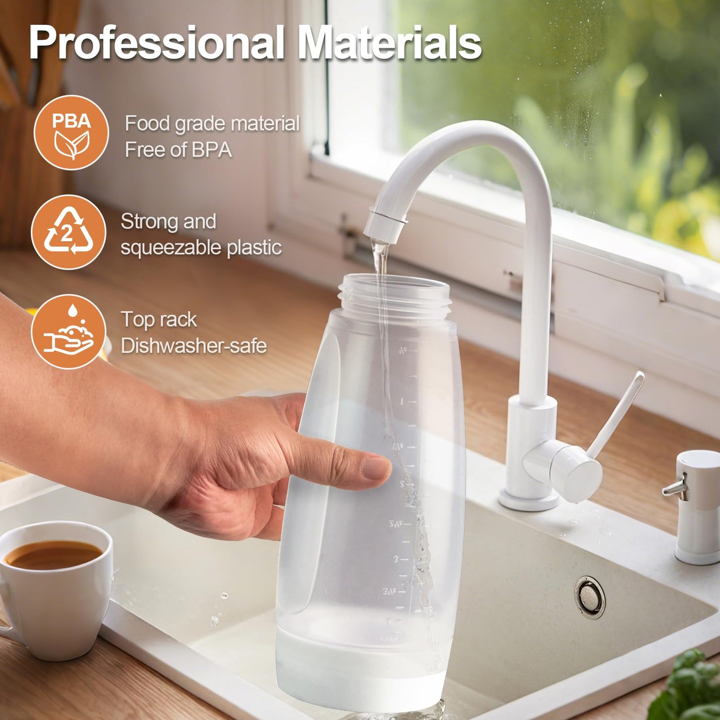 stochastic box 2 Packs of Pancake Batter Dispenser with Blender Balls, Equipped with Silicone Spatula Pancake Mixer Bottle, Kitchen Batter Squeezer Bottle Suitable for Cupcakes, Pancakes, and Muffins