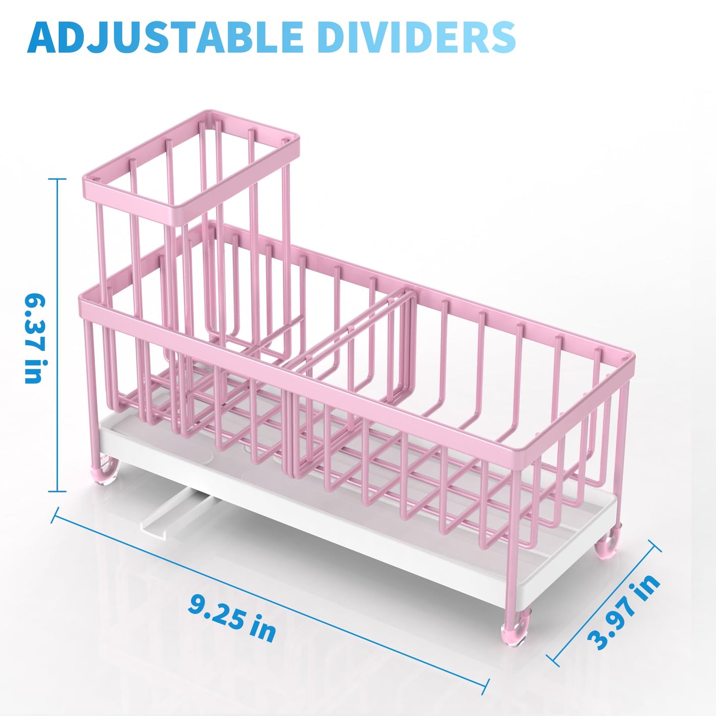 Cisily Black Sponge Holder for Kitchen Sink, Sink Caddy Organizer with High Brush Holder, Kitchen Countertop Organizers and Storage Essentials, Rustproof 304 Stainless Steel, Soap Dispenser Organize