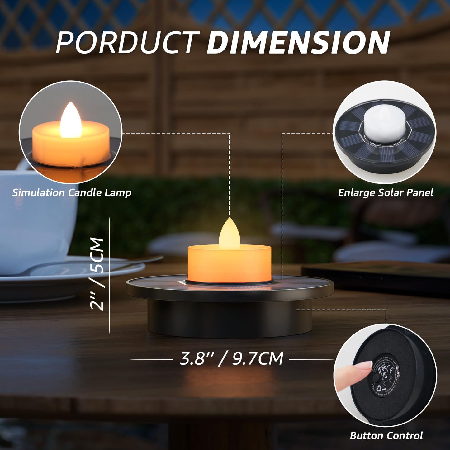 GGNOO Floating Pool Lights, Solar Floating Pool Lights 3 Pack Solar Candles Outdoor IP66 Battery Operated for Swimming Pool, Pond, Fountain, Event, Party (3 Piece)