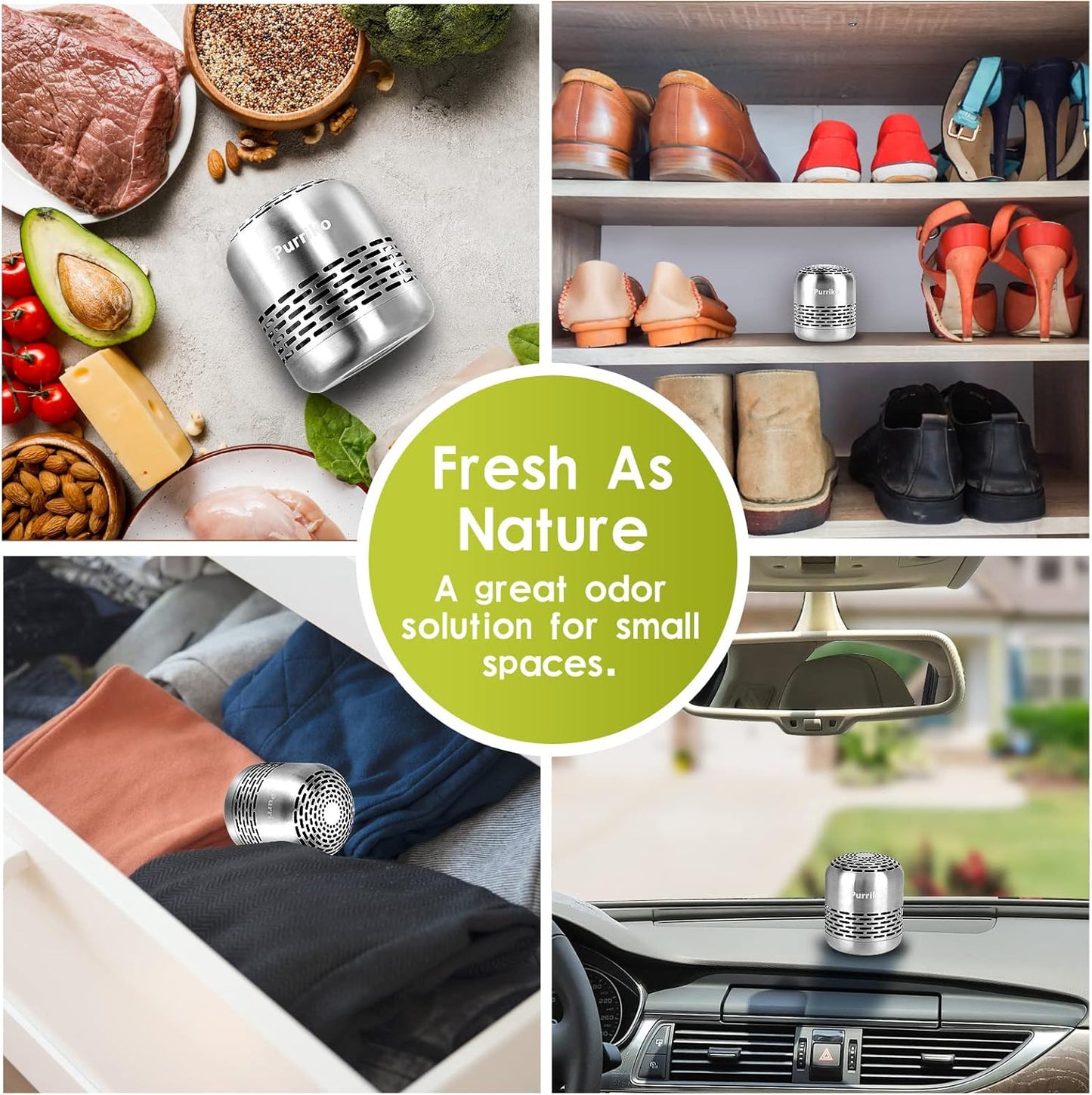 Refrigerator Deodorizer,Lasts for 10 Years,Refrigerator Odor Eliminator,Fridge Deodorizer,More Effective Than Baking Soda Bamboo Air Purifying Bags