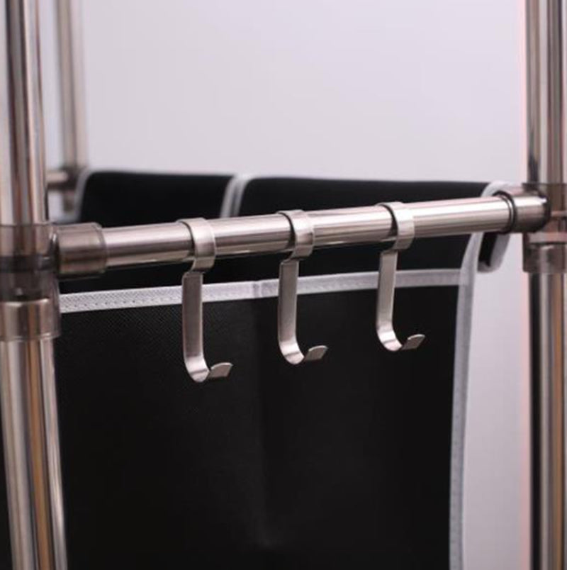Laundry Basket 3-Tier Laundry Sorter with 4 Removable Bags for Organizing Clothes, Laundry, Light Laundry, Dark Laundry, 3 Hooks