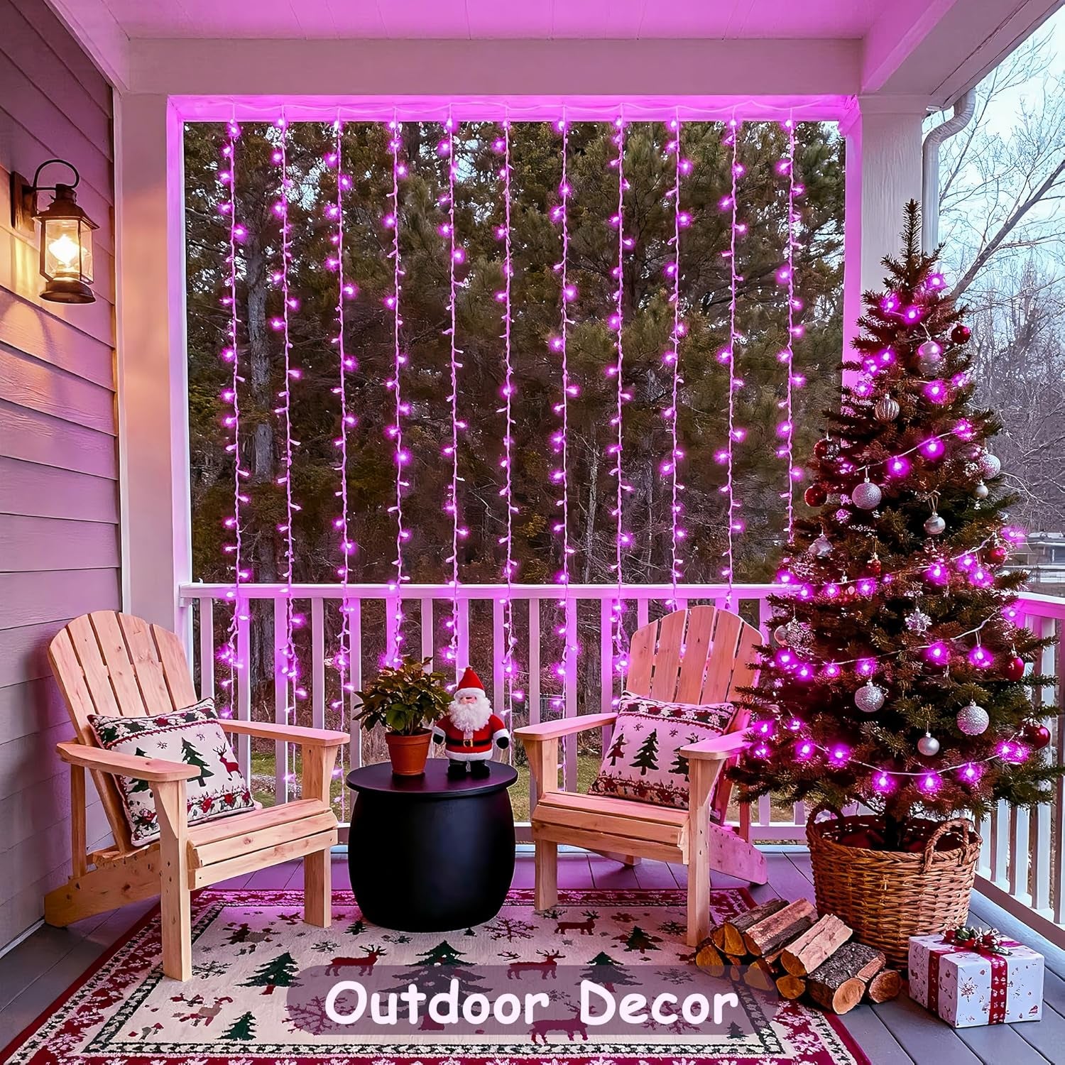 300 LED Pink Curtain Lights Plug in with Remote, 9.8X9.8Ft Pink Valentine Lights Lights Indoor, 8 Modes Christmas String Lights for Bedroom Window Wall Party Proposal Valentine'S Day Decor